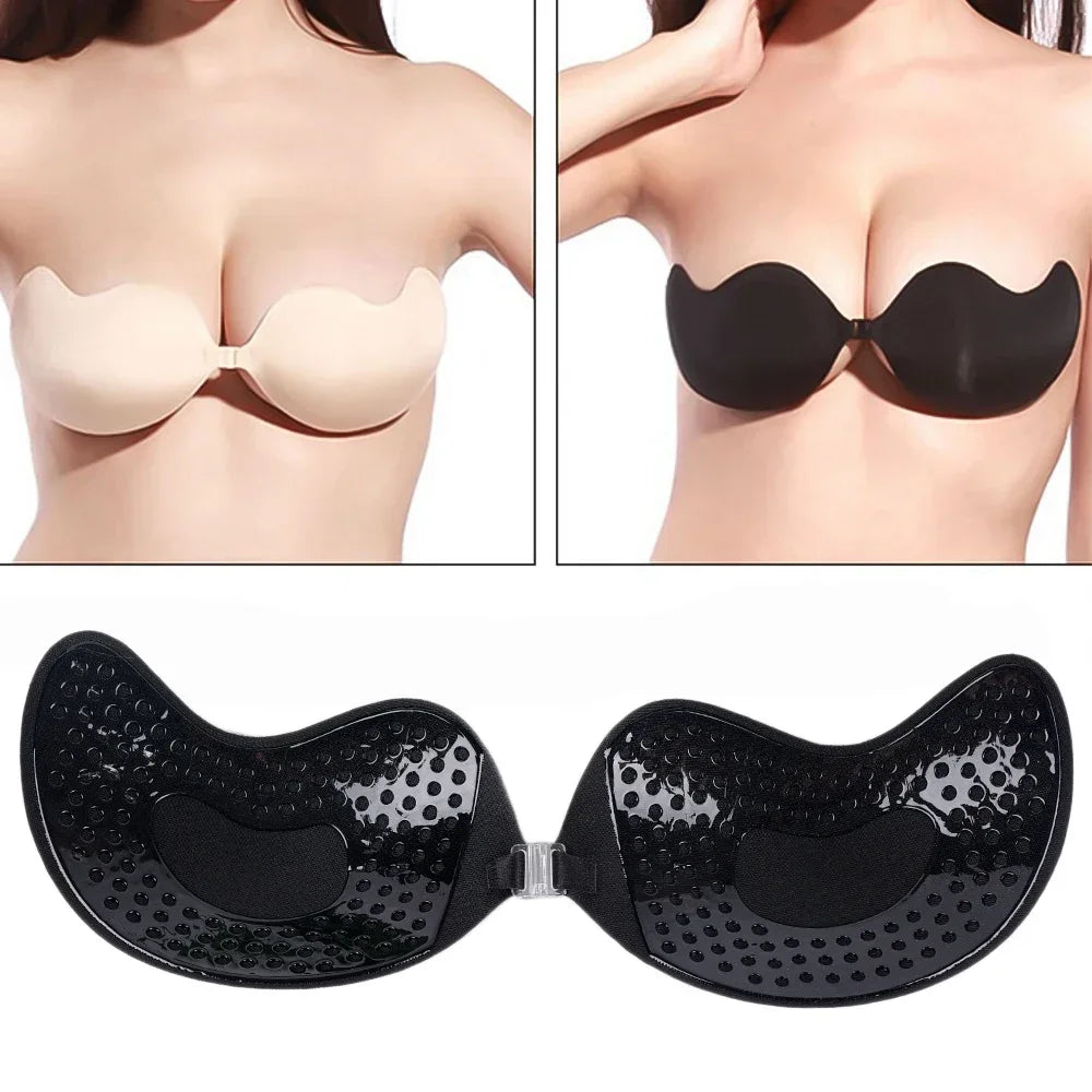 Soutien-Gorge Invisible Push Up — Sans Bretelles, Sans Couture, Adhésif Silicone